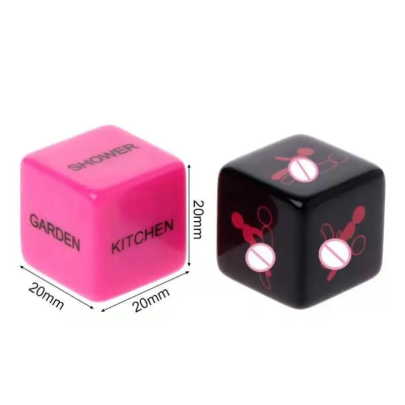 Who Da Freak Gamble of Love Couples Dice Pink and Black